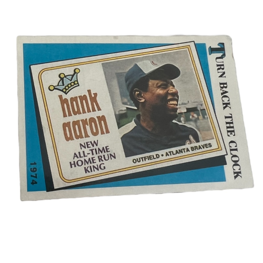 Atlanta Braves Hank Aaron New All-Time Homerun King #663 HOF mint condition.